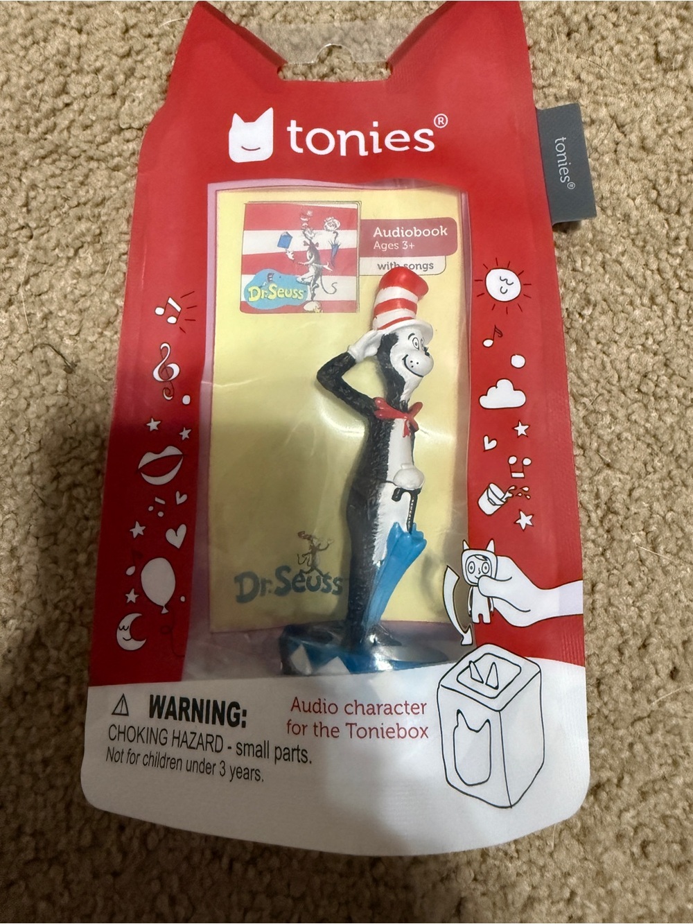tonies Dr. Seuss The Cat in the Hat Red Audiobook Tonie Figure